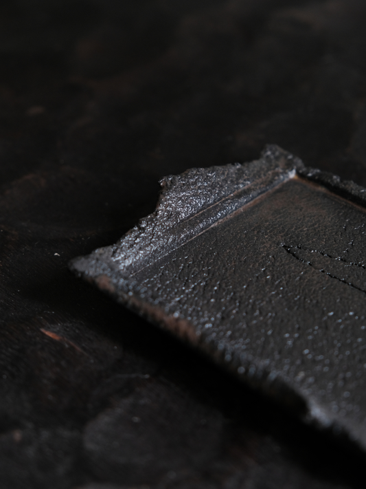 Black Clay Plate (黑陶泥长盘)